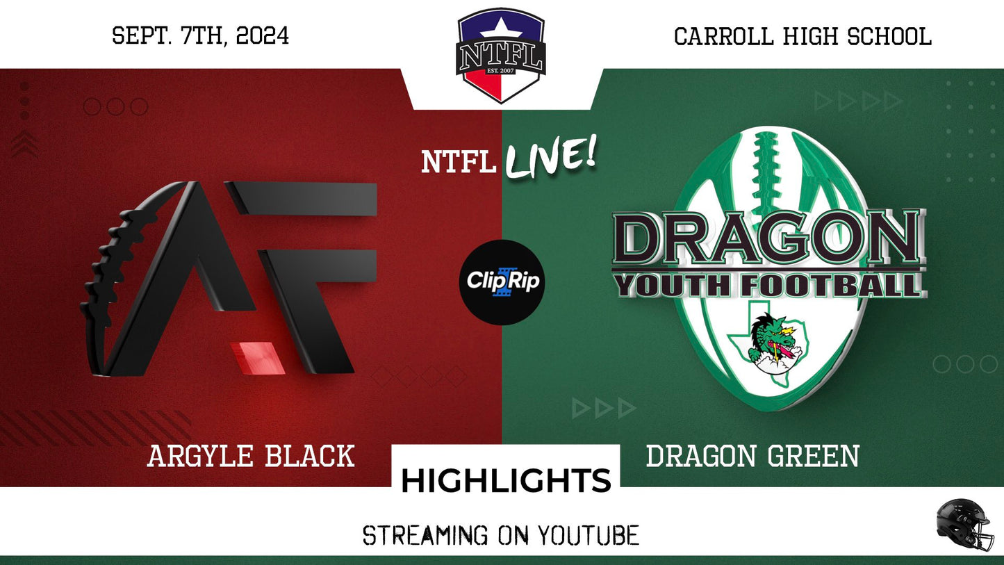 2024 NTFL 6th Argyle Black vs Dragon Green Highlights