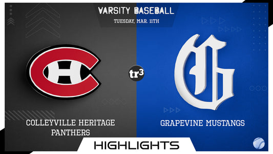 Highlight Reel - 2025 Baseball - Grapevine Mustangs hosts Colleyville Heritage Panthers - Mar 11