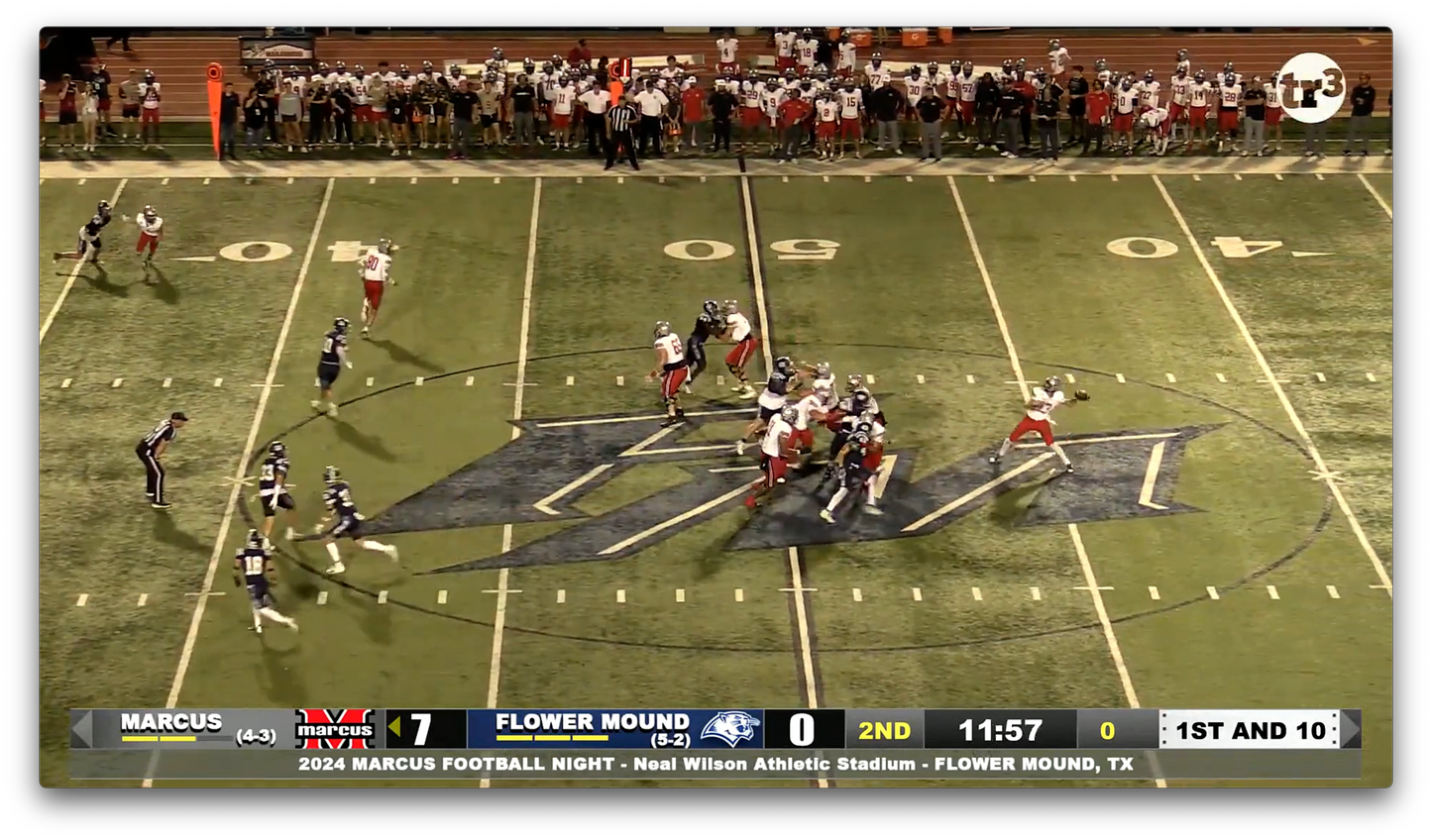 47 yd TD dime from Colton Nussmeier to Rhett Garza