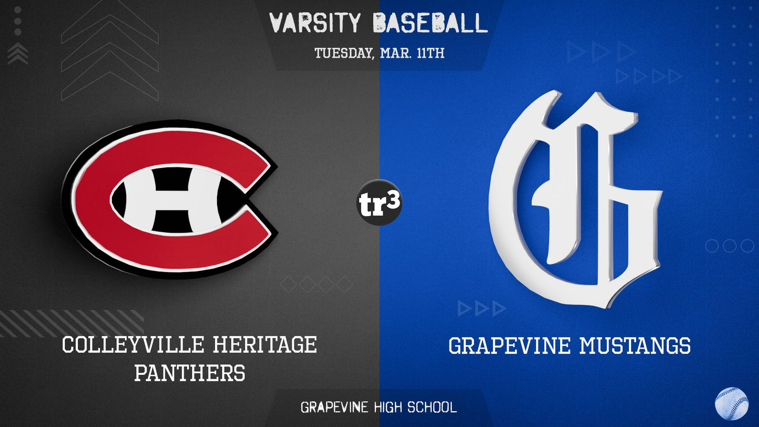 2025 Baseball - Grapevine Mustangs host Colleyville Heritage Panthers - March 11
